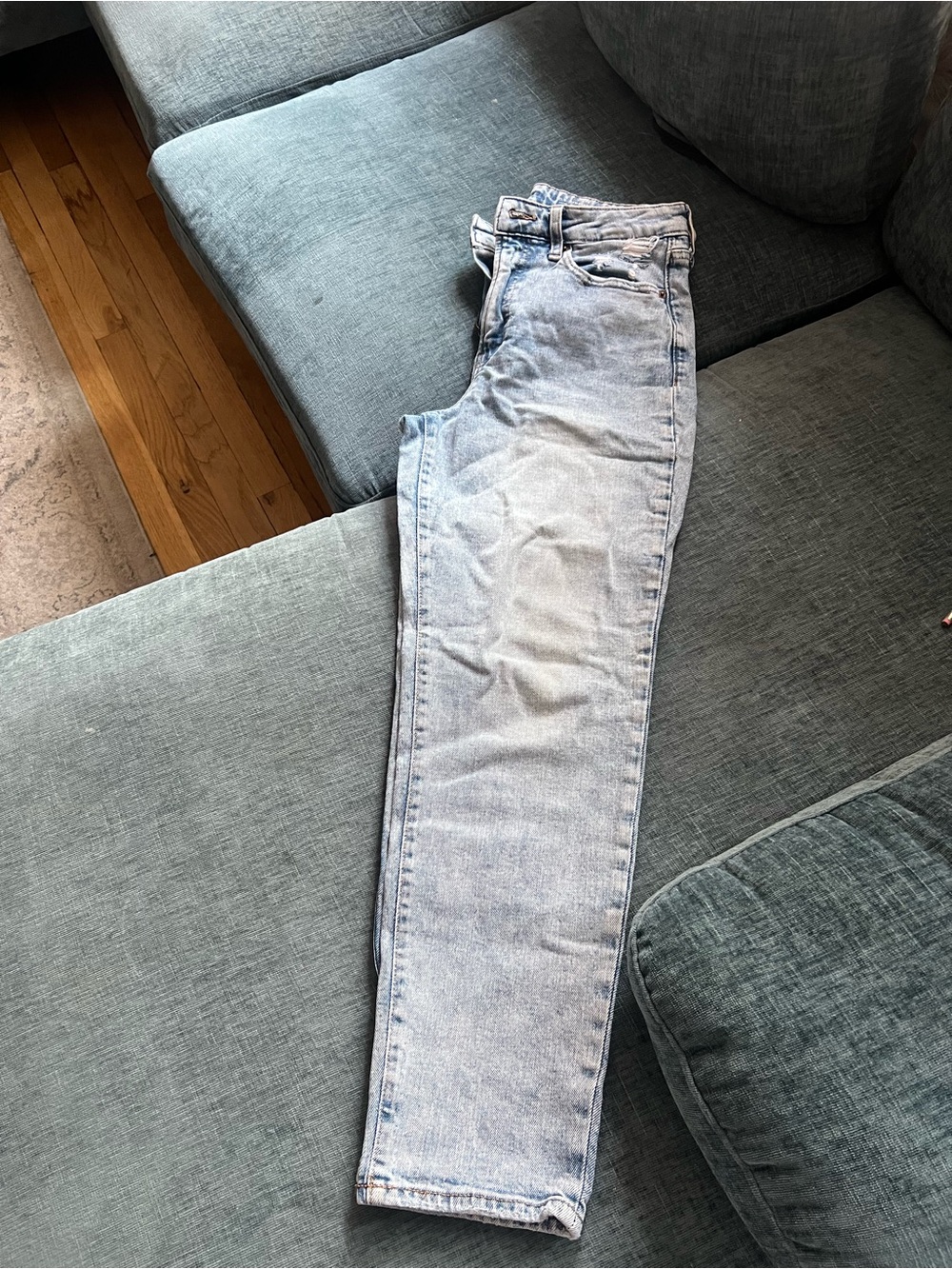 Light Wash Women’s Straight-Leg Jeans - Light Blue